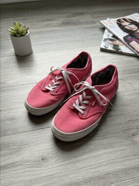 Vans Authentic Canvas Sneakers in Coral Pink